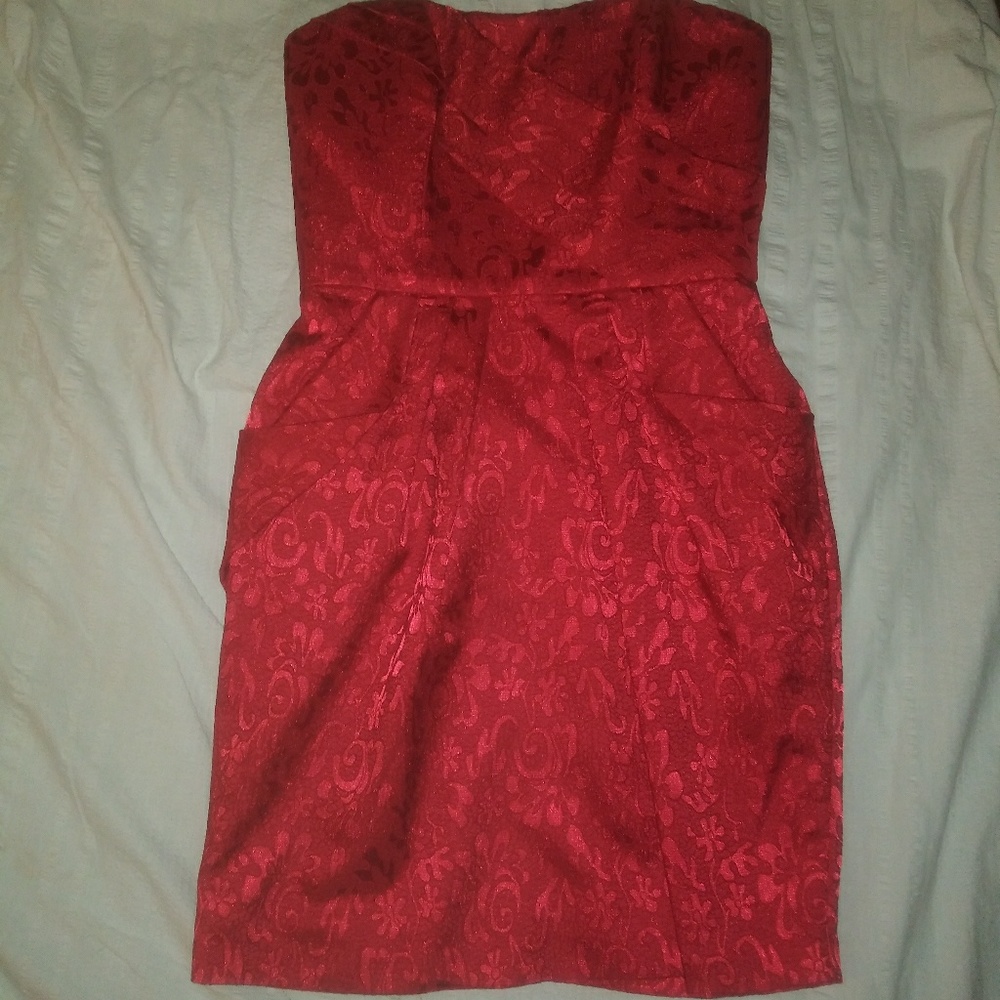 🆕Max and Cleo | Jaquard Lace Red Cocktail